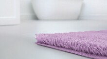 Badematte >MOLENA< in lavendel, 100% Polyester MAGICSOFT - 120x70x2,8cm (LxBxH)