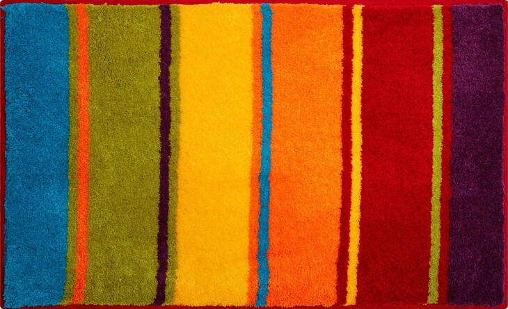 Badematte >SUMMERTIME< in multicolor, 100% Polyacryl SUPERSOFT - 90x60x2 (LxBxH)
