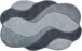 Badematte >CARMEN< in grau, 100% Polyacryl ULTRASOFT - 140x80x2,4cm (LxBxH)