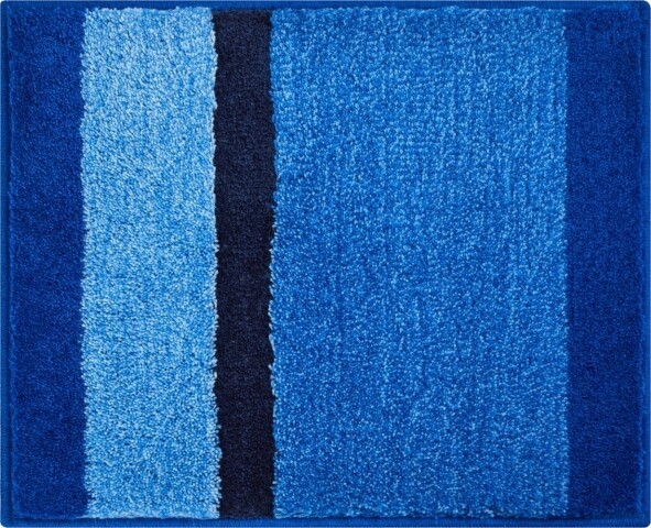 Badematte >ROOM< in blau, 100% Polyacryl SUPERSOFT - 60x50x2,4cm (LxBxH)