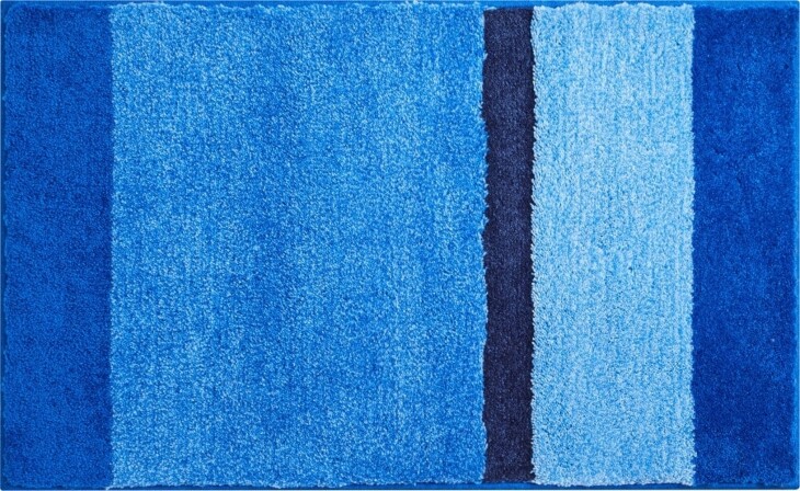 Badematte >ROOM< in blau, 100% Polyacryl SUPERSOFT - 120x70x2,4cm (LxBxH)