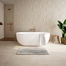 Badematte >ELYSIA< in silber, 100% Polyester MAGICSOFT - 100x60x2,5cm (LxBxH)