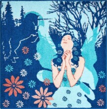 Teppich >FAIRY< in blau, 100% Polyacryl SUPERSOFT -...