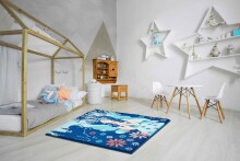 Teppich >FAIRY< in blau, 100% Polyacryl SUPERSOFT -...