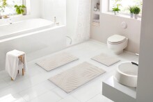 Badematte >FERYA< in natur, 100% Polyester MAGICSOFT - 60x50x1,8cm (LxBxH)