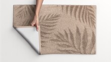 Badematte >FERYA< in beige, 100% Polyester MAGICSOFT - 60x50x1,8cm (LxBxH)