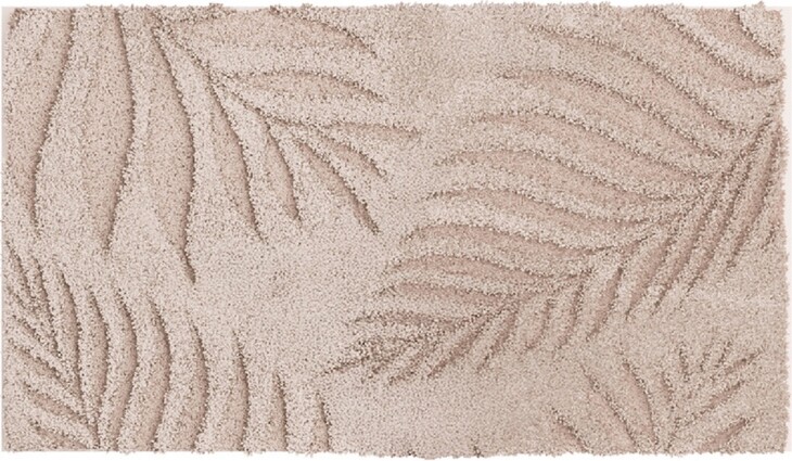 Badematte >FERYA< in beige, 100% Polyester MAGICSOFT - 100x60x1,8cm (LxBxH)