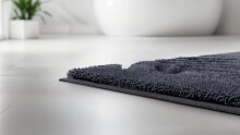 Badematte >FERYA< in anthrazit, 100% Polyester MAGICSOFT - 100x60x1,8cm (LxBxH)