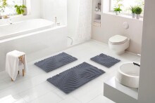 Badematte >FERYA< in anthrazit, 100% Polyester MAGICSOFT - 120x70x1,8cm (LxBxH)