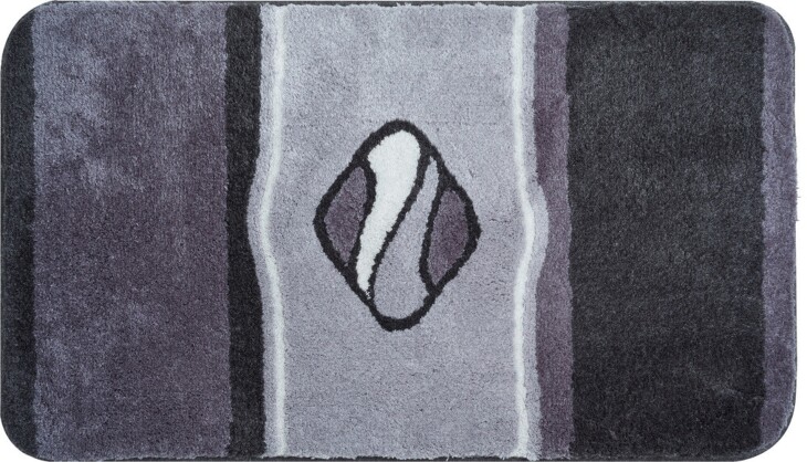 Badematte >JEWEL< in anthrazit, 100% Polyacryl ULTRASOFT - 100x60x2,4cm (LxBxH)