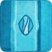 Badematte >JEWEL< in türkis, 100% Polyacryl ULTRASOFT - 60x60x2,4cm (LxBxH)