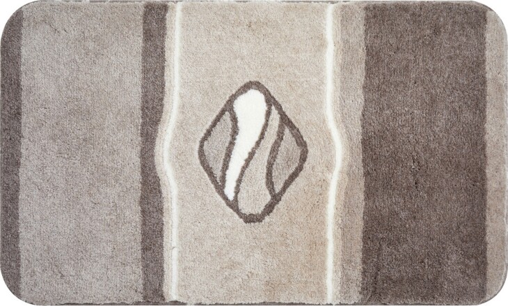 Badematte >JEWEL< in taupe, 100% Polyacryl ULTRASOFT - 120x70x2,4cm (LxBxH)
