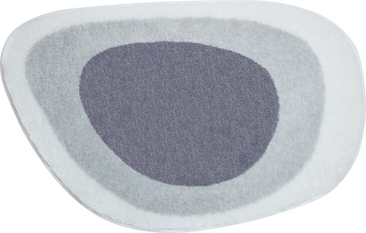Badematte >LAKE< in silbergrau, 100% Polyacryl EXTRASOFT - 105x70x2,4cm (LxBxH)
