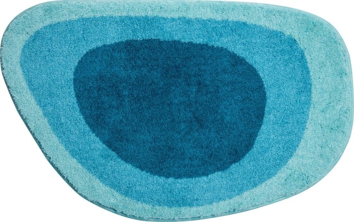 Badematte >LAKE< in türkis, 100% Polyacryl EXTRASOFT - 105x70x2,4cm (LxBxH)