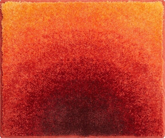 Badematte >SUNSHINE< in orange, 100% Polyacryl SUPERSOFT - 60x50x2,4cm (LxBxH)