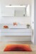 Badematte >SUNSHINE< in orange, 100% Polyacryl SUPERSOFT - 100x60x2,4cm (LxBxH)