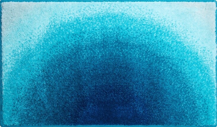 Badematte >SUNSHINE< in türkis, 100% Polyacryl SUPERSOFT - 120x70x2,4cm (LxBxH)