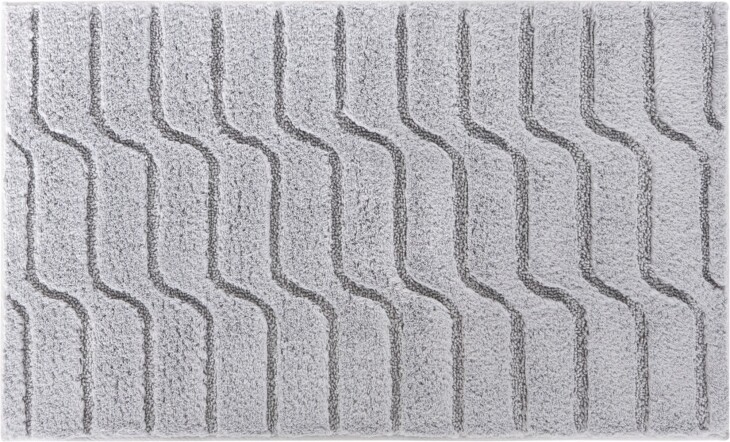 Badematte >VOGUE< in grau, 100% Baumwolle - 100x60x2,4cm (LxBxH)