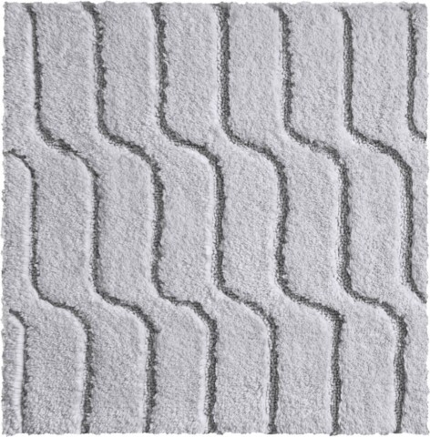 Badematte >VOGUE< in grau, 100% Baumwolle - 60x60x2,4cm (LxBxH)