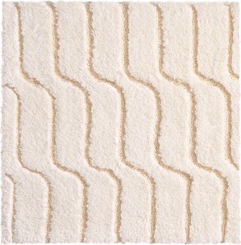 Badematte >VOGUE< in natur, 100% Baumwolle - 60x60x2,4cm (LxBxH)