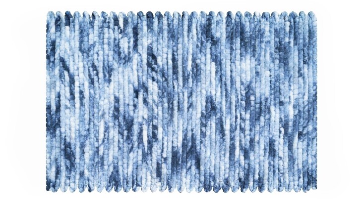 Badematte >LEONIE< in denim blue - 90x60x1,5 (LxBxH)