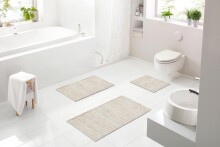 Badematte >LEONIE< in beige - 115x65x1,5 (LxBxH)
