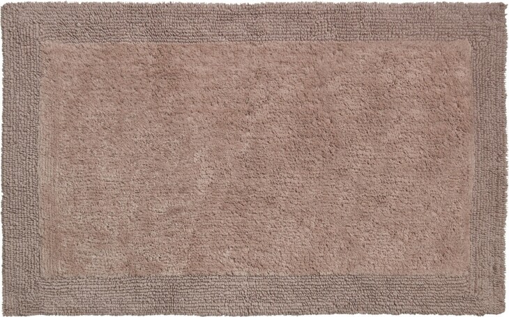 Badematte >LUXOR< in taupe, 100% Baumwolle - 80x50x2,2cm (LxBxH)