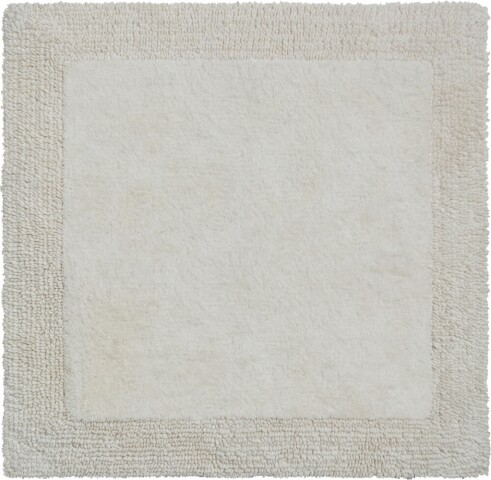 Badematte >LUXOR< in natur, 100% Baumwolle - 60x60x2,2cm (LxBxH)