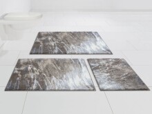 Badematte >MAGMA< in taupe, 100% Polyacryl - 100x60x2cm (LxBxH)