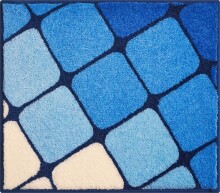 Badematte >SHANGA< in blau, 100% Polyacryl...