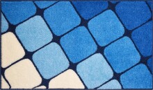 Badematte >SHANGA< in blau, 100% Polyacryl...