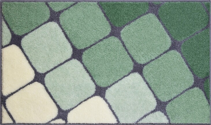 Badematte >SHANGA< in grün, 100% Polyacryl SUPERSOFT - 100x60x2cm (LxBxH)
