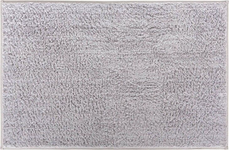Badematte >MARLA< in grau, 100% Baumwolle - 120x70x1,7cm (LxBxH)