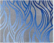 Badematte >MAYRA< in blue, 100% Polyacryl SUPERSOFT - 60x50x1,8cm (LxBxH)