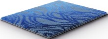Badematte >MAYRA< in blue, 100% Polyacryl SUPERSOFT - 60x50x1,8cm (LxBxH)