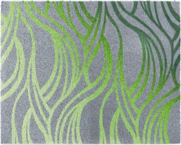 Badematte >MAYRA< in green, 100% Polyacryl SUPERSOFT - 60x50x1,8cm (LxBxH)