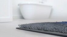 Badematte >MAYRA< in blue, 100% Polyacryl SUPERSOFT - 100x60x1,8cm (LxBxH)