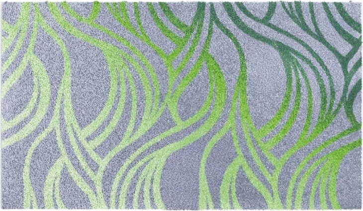 Badematte >MAYRA< in green, 100% Polyacryl SUPERSOFT - 100x60x1,8cm (LxBxH)