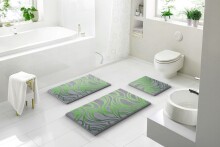 Badematte >MAYRA< in green, 100% Polyacryl SUPERSOFT - 100x60x1,8cm (LxBxH)