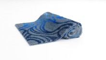 Badematte >MAYRA< in blue, 100% Polyacryl SUPERSOFT - 120x70x1,8cm (LxBxH)