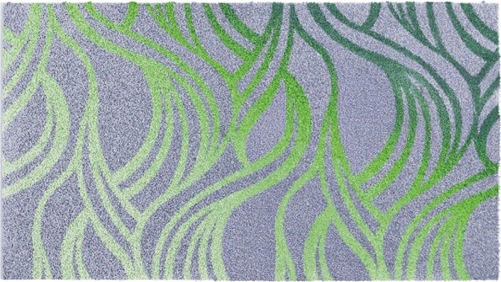Badematte >MAYRA< in green, 100% Polyacryl SUPERSOFT - 120x70x1,8cm (LxBxH)