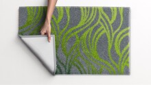 Badematte >MAYRA< in green, 100% Polyacryl SUPERSOFT - 120x70x1,8cm (LxBxH)