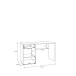 Schreibtisch >ARANK< in Mauvella Eiche / Schwarz - 130x76x60cm (BxHxT)