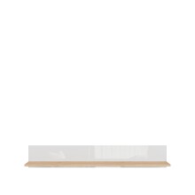 Wandboard >DURAOAK< in Weiss Glanz  / Wildeiche Dekor - 160x25,6x21,9cm (BxHxT)