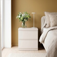 Nachtkommode >LISSON< in Sand - 41,8x49,3x42,2cm...