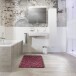 Badematte >MIRAGE< in mauve, 100% Polyester POWERSOFT - 100x60x2,7cm (LxBxH)