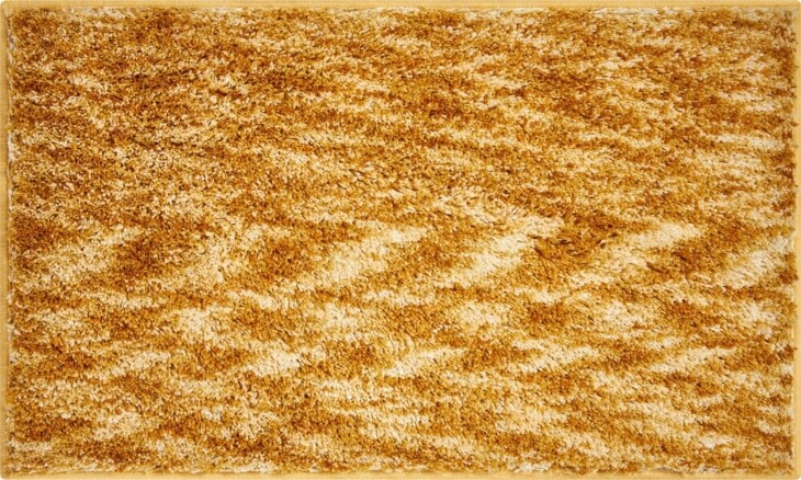 Badematte >MIRAGE< in curry, 100% Polyester POWERSOFT - 100x60x2,7cm (LxBxH)