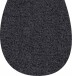 Badematte >WC-Deckel< in anthrazit, 100% Polyacryl SUPERSOFT - 50x47x1,7 (LxBxH)