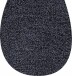 Badematte >WC-Deckel< in grau, 100% Polyacryl SUPERSOFT - 50x47x1,7cm (LxBxH)