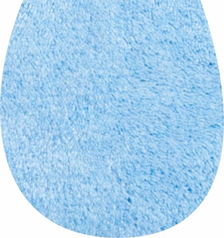 Badematte >WC-Deckel< in hellblau, 100% Polyacryl SUPERSOFT - 50x47x1,7 (LxBxH)